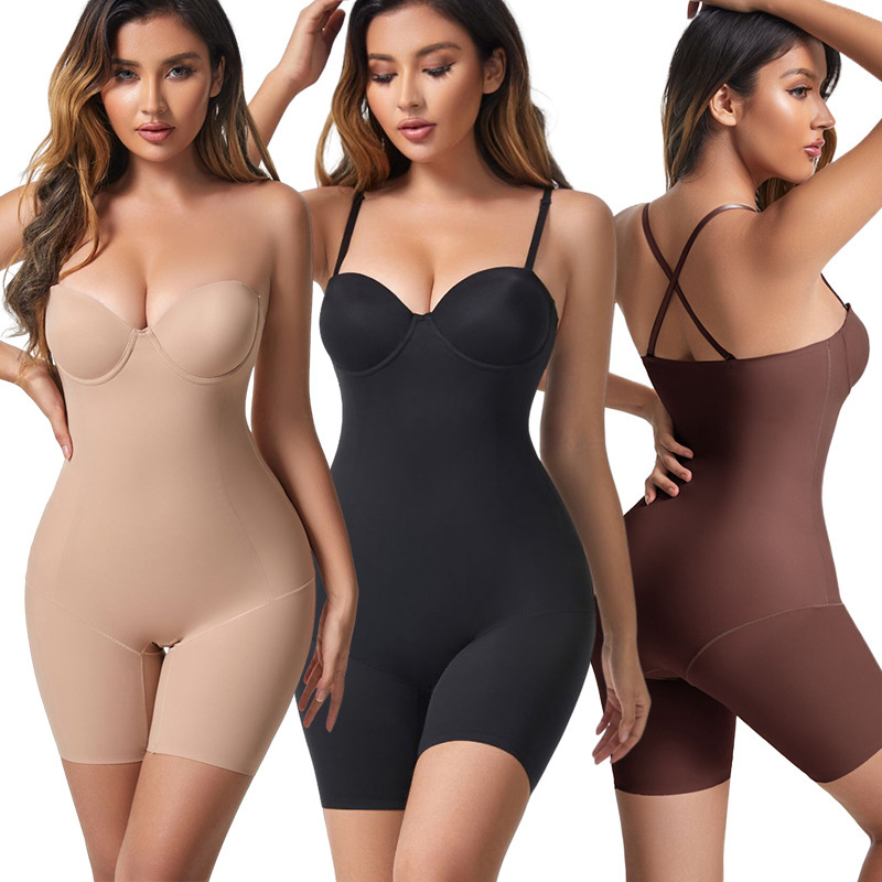 Seamless Shapewear Cross-Border Beauty-Enhancing High-End One-Piece Open-Crotch Strapless Butt-Lifting Tummy-Tucking Breast-Supporting Women's Legging Style Seamless Shapewear Cross-Border Beauty-Enhancing High-End One-Piece Open-Crotch Strapless Butt-Lifting Tummy-Tucking Breast-Supporting Women's Legging Style
