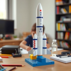 科学実験航空宇宙ロケットモデル子供の教育科学と教育おもちゃ組み立てビルディングブロック手作りクリエイティブスペース