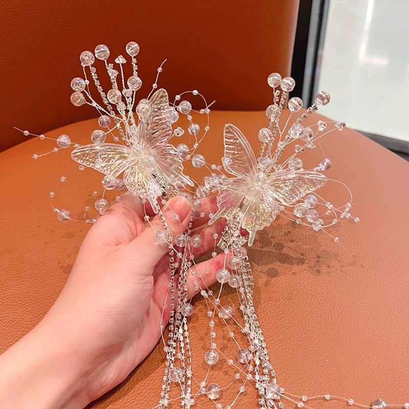Свадебная прическа Ли Йитона той же феи бабочка кристал Runu, се bride wedding hair, крылья крылья крыло заколка для волос