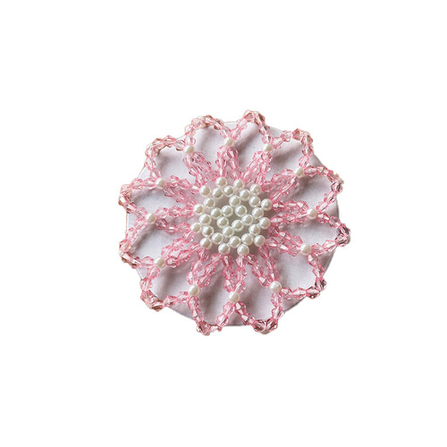 Children's ancient style and trendy crystal pearl hair net, handmade exquisite beaded hair net, Hanfu cheongsam ball hair accessories