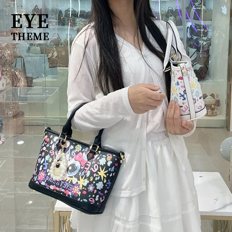 Bolsas casuales de moda personales para mujeres impresión de dibujos animados suave bolsas de moda 2025 ojos grandes 2836 #