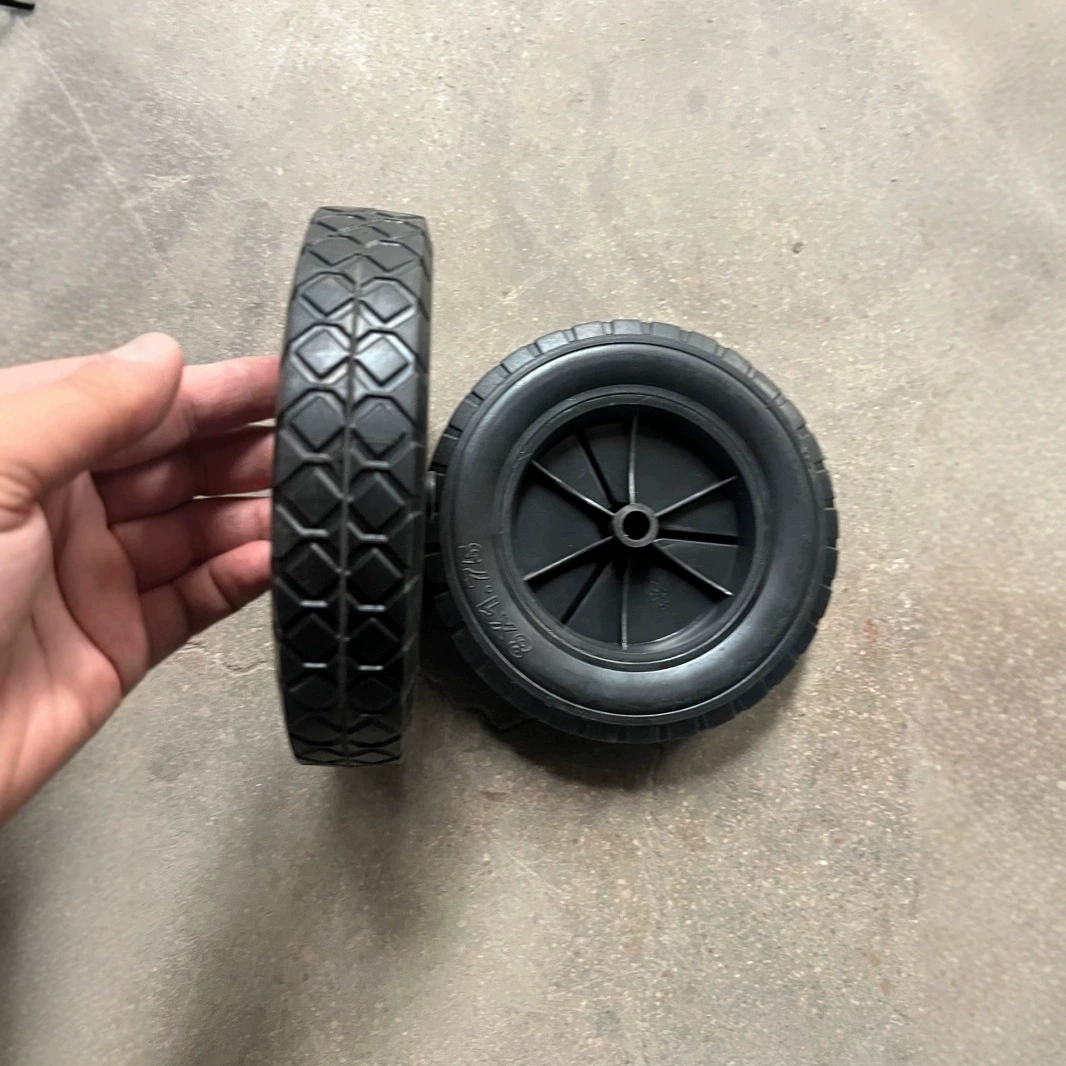 8X1.75 резиновые сплошные колеса рулевого колеса тележки тяжелые промышленные ролики