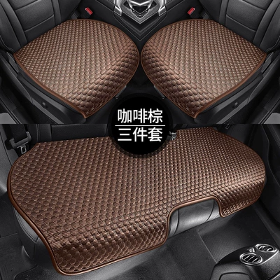 Universal seat cover, Cartoon Ice Bean Cool Breathable - coffee-brown-three-piece-set-universal