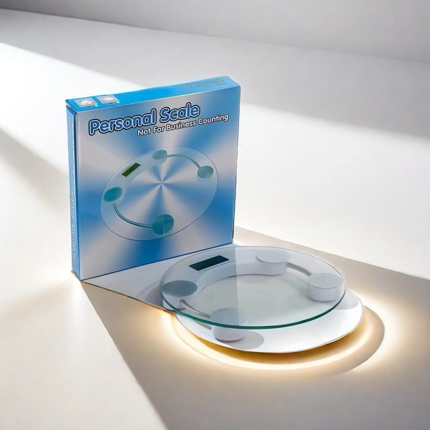 Manufacturer wholesale household health scale electronic scale gift tempered glass transparent round scale with logo printing cross-border