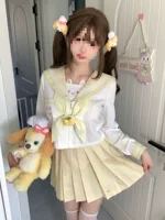Оригинальный аутентичный комплект с длинными рукавами Omi Rabbit для детского сада JK в студенческом стиле, милый комплект с длинными рукавами для женщин