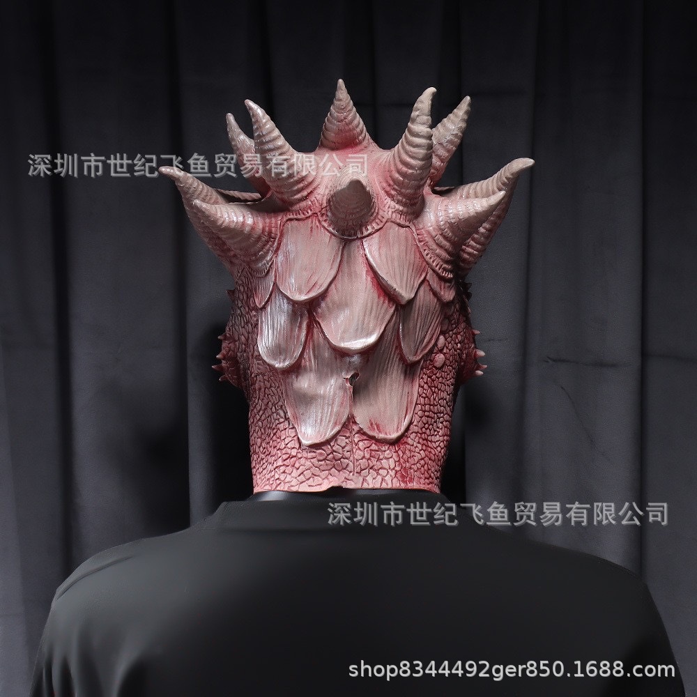 Juegos de Halloween Dragón máscara cool Cosplay Animal Guerrero Personaje Monstruo Cabeza de látex Propósito de fiesta