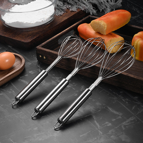 Stainless steel manual egg beater household small egg mixer cream whipper kitchen baking tools