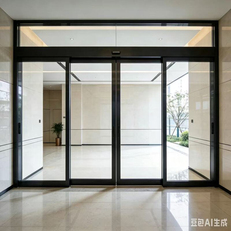 Custom-made automatic electric glass doors, automatic sensor doors, electric sliding doors, stainless steel company entrance doors, custom-made