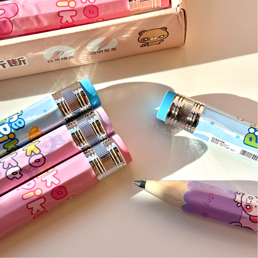 Nuevos productos de lápiz de conejo de piel de tamaño súper grande lindos lápiz de dibujos animados lápiz gigante lápiz de tela grande lápiz