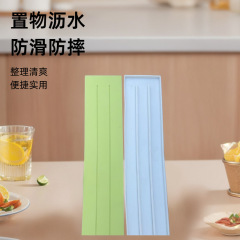 台面锅盖收纳硅胶防滑垫厨房水槽沥水垫灶台多功能置物架窄缝收纳