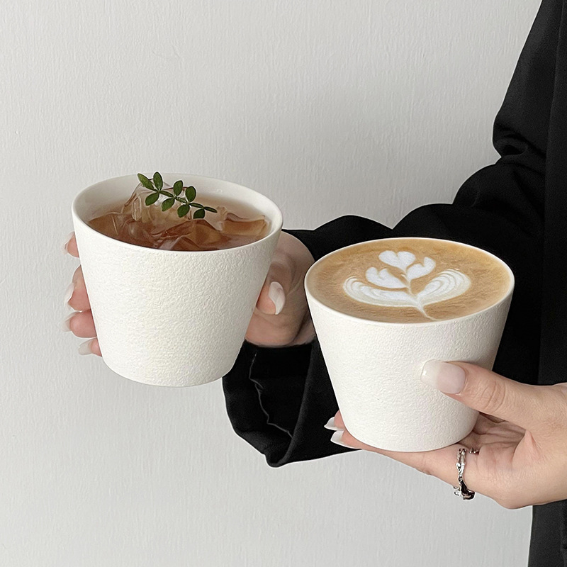 日式极简陶瓷咖啡杯手握杯猪口杯复古拉花杯主人杯澳白杯>咖啡具>|undefined