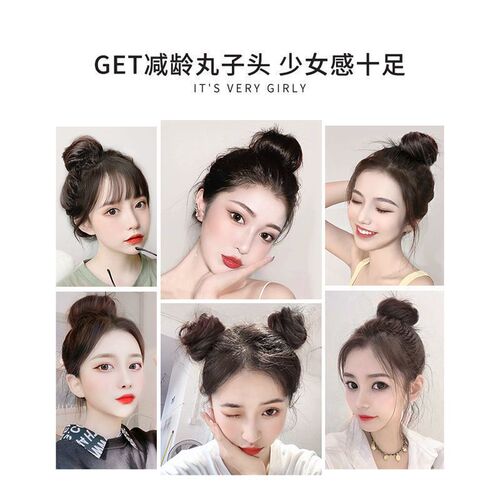 Round bun hairband for women, fluffy 3D hydrangea hair style lazy bun pack sweet age-reducing fashion hairband straight hairband wholesale