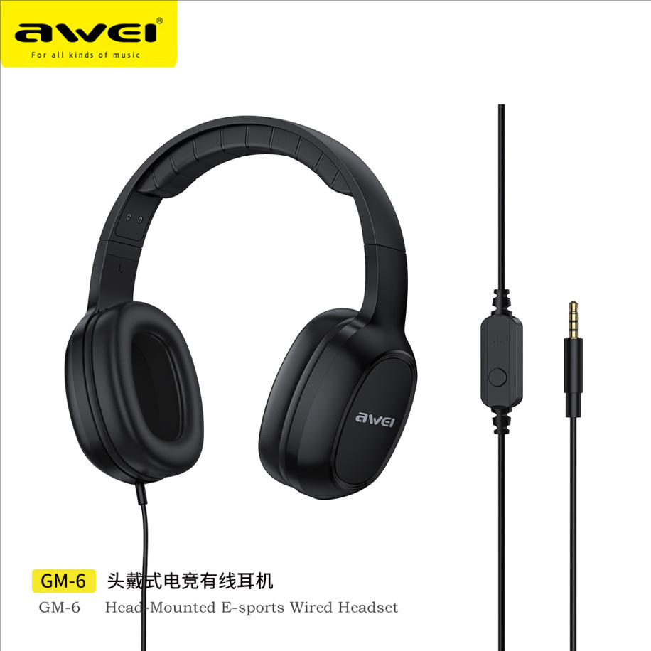 Awei GM-5/GM-6 Wired Gaming Headphones 4
