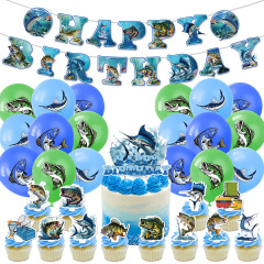 アマゾンの釣りのテーマの誕生日おめでとうございます。