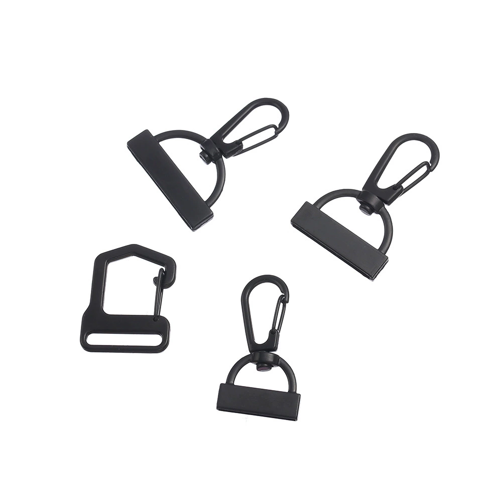 Прямые продажи с фабрики аксессуаров для багажа, крючки для электрофорезной ленты, металлические пряжки для троса, черные аксессуары для крючков оптом.