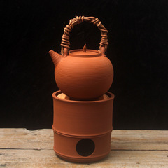 Tea Cooking with a Coal Stove Chaozhou Hand-pulled Sand Teapot Red Clay Coal Stove Fire Olive Coal Japanese Side Handle Teapot Electric Coal Dual-Purpose Stove