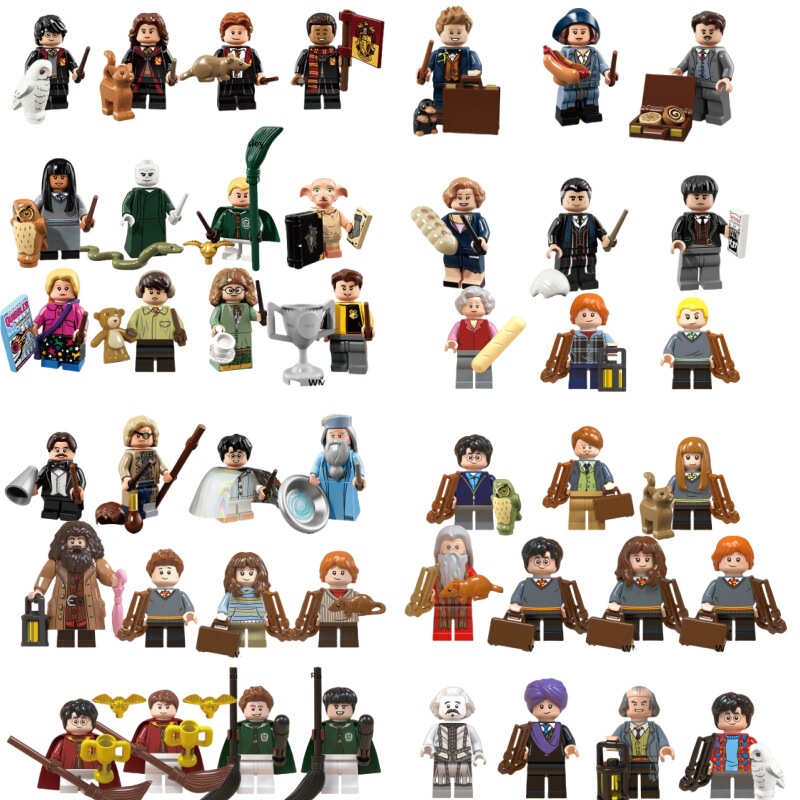 Foreign Trade Goods Wm6040-6042/ 6045-6047 Movie Series Assembled Minifigure Building Block Toy Bag