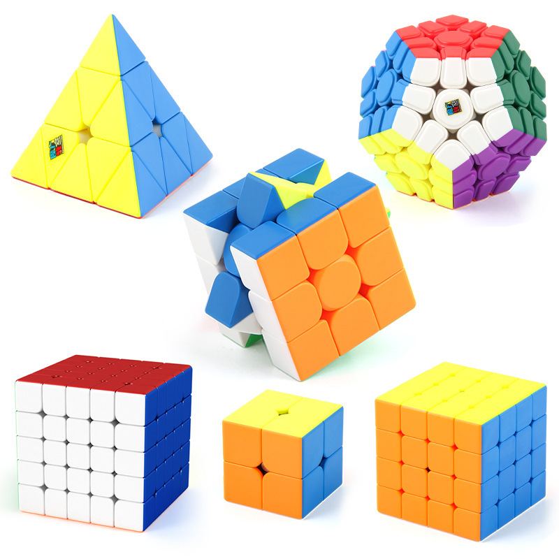 Moyu serie magnética dos tres cuatro cinco orden Cubo de Rubik pirámide magnética cinco Cubo de Rubik 3D tridimensional en forma de juguete Cubo de Rubik