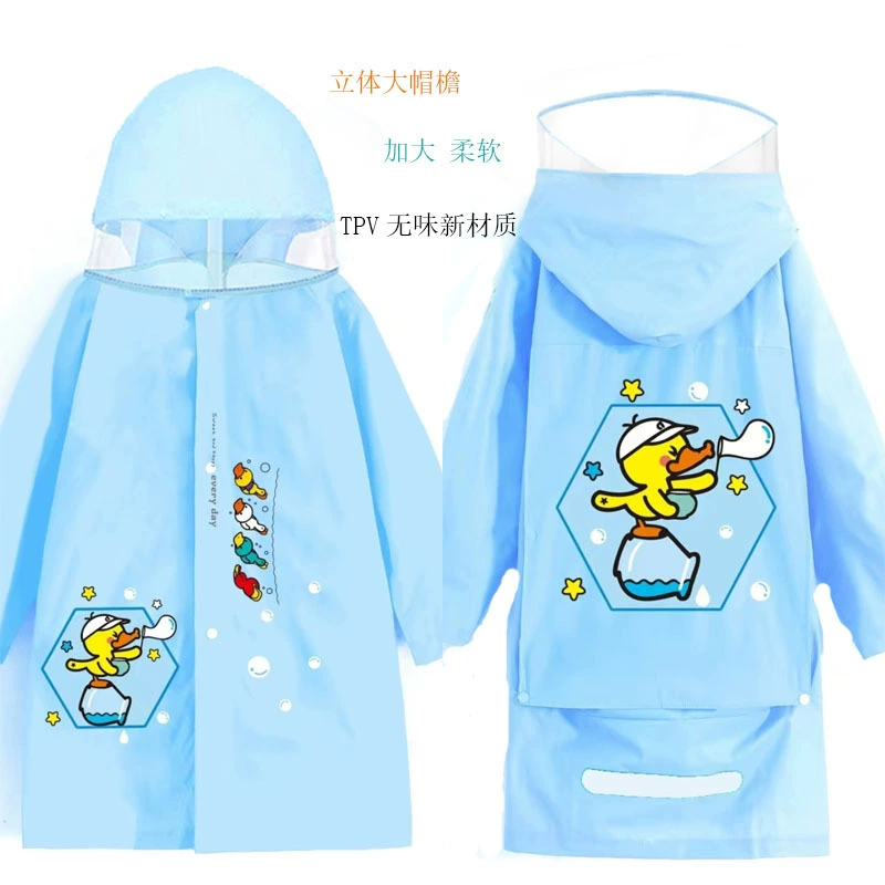Детский рюкзак для учеников начальных классов, длинный водонепроницаимый дождевик для раннего возраста, оптом, увеличенная толщина