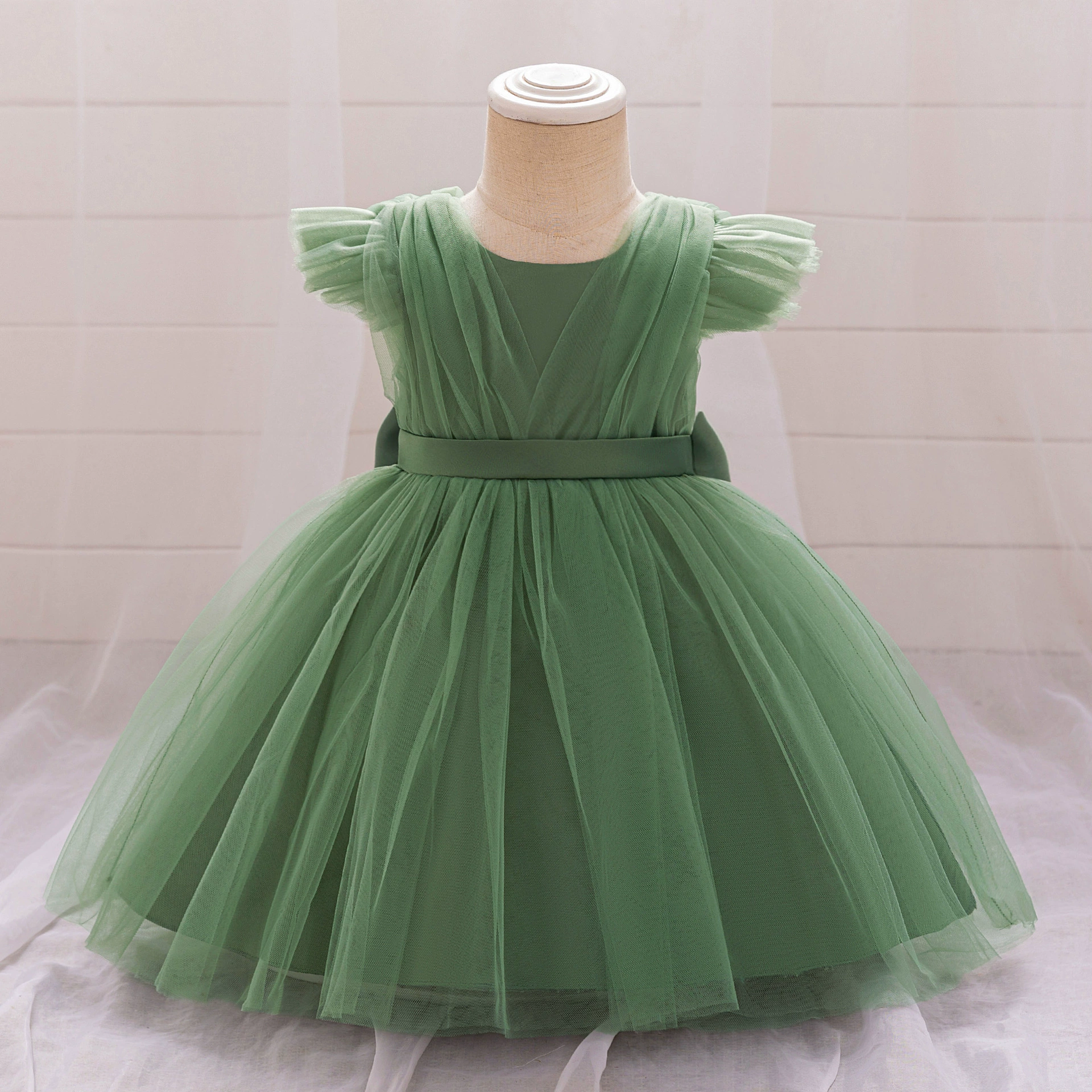 2025 new girls' dresses birthday mesh princess dresses one year old dress kids dresses for girls