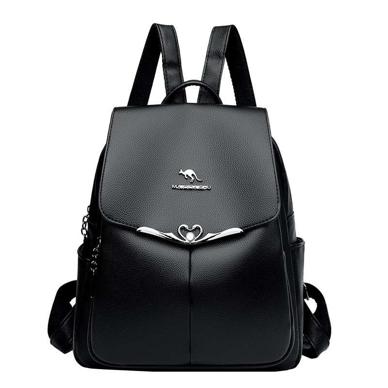 2024 nuevo estilo de gran capacidad textura mochila para mujer cuero suave multiusos bolso de mediana edad madre portátil al por mayor