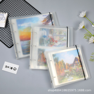 A5 oil painting stick painting collection book postcard 6 inch square card 10*10/15*15/20*20 watercolor painting
