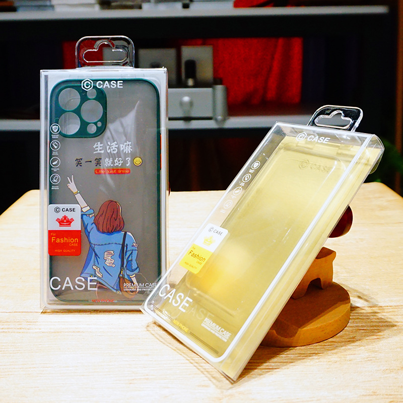Transparent PVC packaging box for Apple iPhone 14 Pro case, blister packaging box