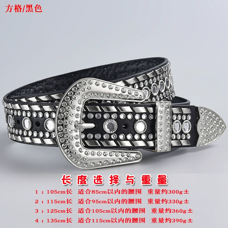 Пояс 3 шт, пояс из акрилового страза в форме diamonds, панк стиль, длины 105–135 см
