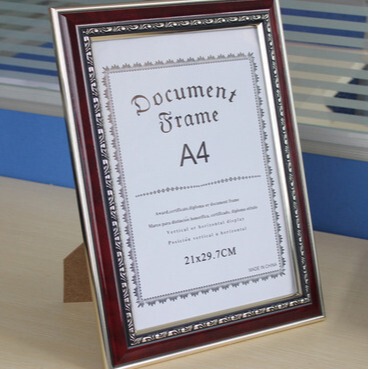 Simple Resin A4 Certificate Frame A3 Three-in-One Business License Frame Wall-Hanging Authorized Photo Frame Platform Award Frame