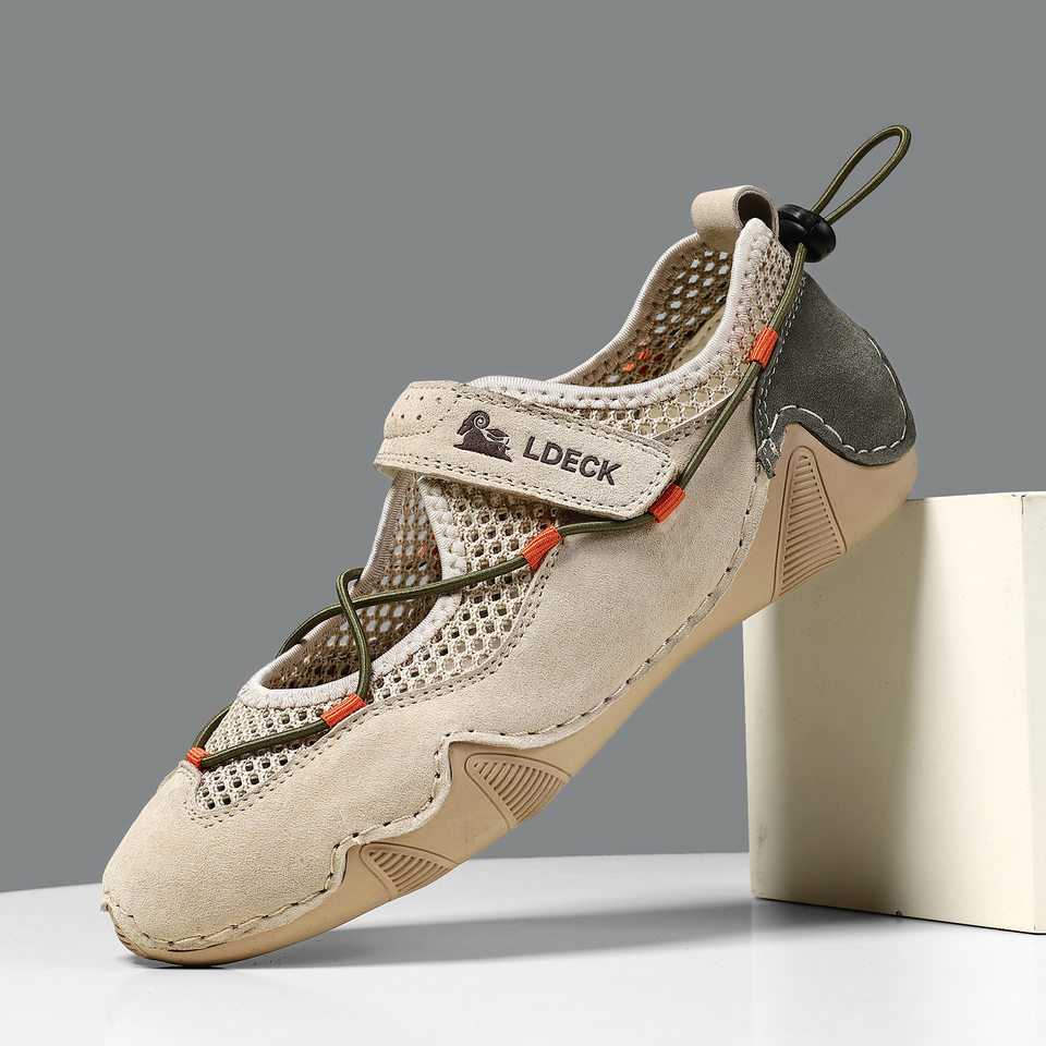 Giày thể thao unisex cỡ lớn, giày sneaker lưới thoáng khí mùa hè, đế bằng — 5816 Xanh cát, 5816 màu cát