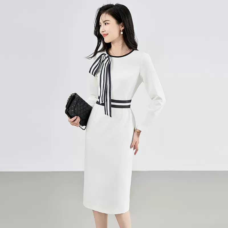 2427307-深圳南油名媛气质通勤时尚感都市显瘦遮肉连衣裙早秋女装