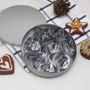 Stainless Steel 24 Piece Set Biscuit Mold Cookie Chocolate Cake Baking Set DIY Pattern Kitchen Tools