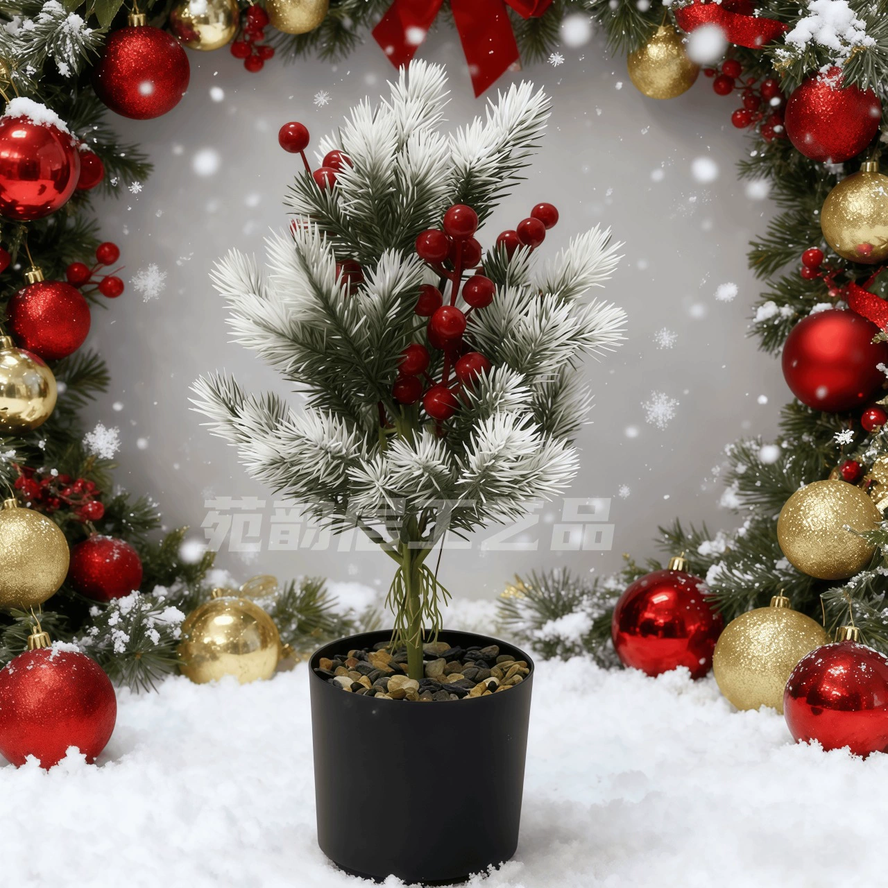 (Г cross-border trading) Christmas wall green artificial plants