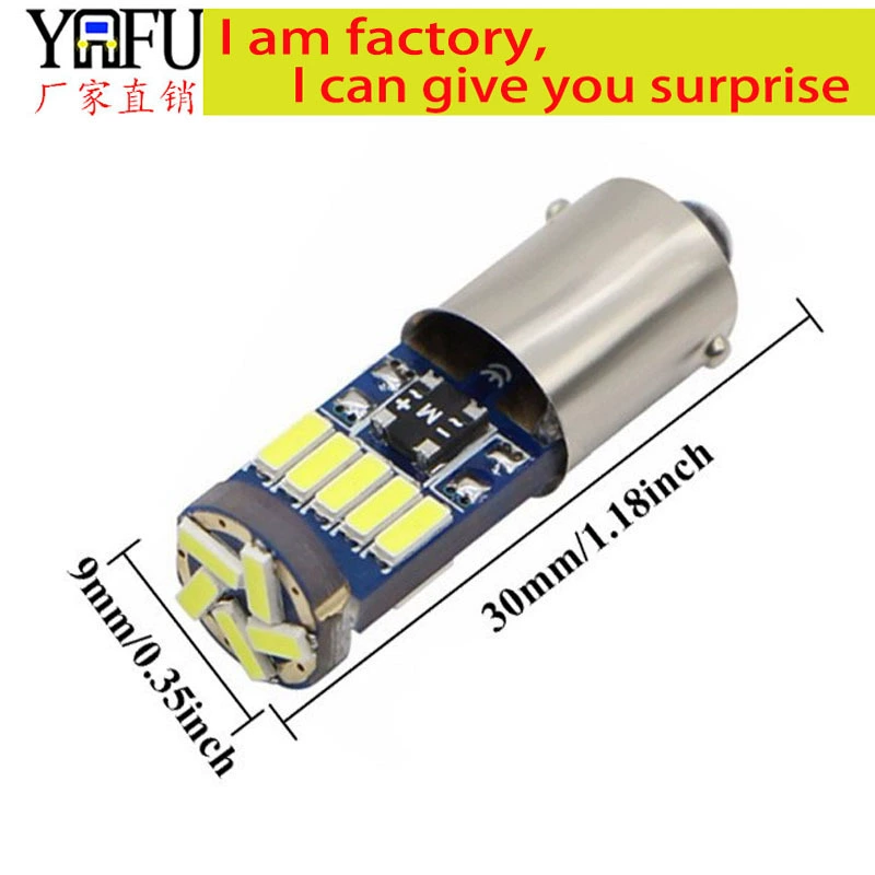 BA9S бесступенчатое декодирование, индикатор ширины, лампа T10-4014-15SMD, индикатор ширины, высокая яркость, автомобильный модифицированный светодиодный свет