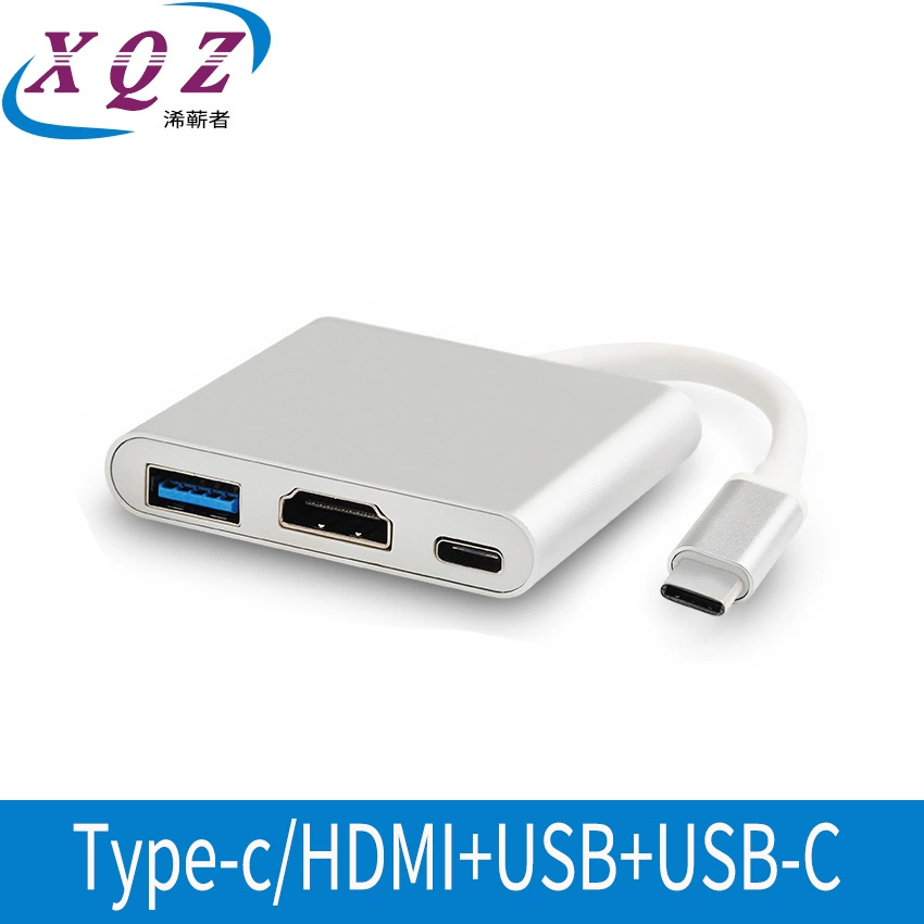 Переходник Type-C к HDMI+USB+PD, док-станция расширения Type-C 3.1 Thunderbolt в HD тройной порт