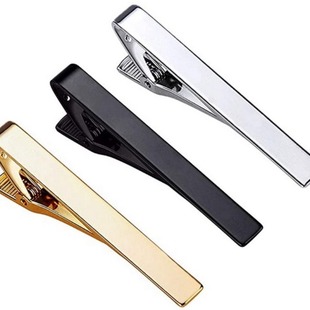 Cross-border hot sale metal men's flat tie clip European and American fashion business formal accessories copper plating tie clip