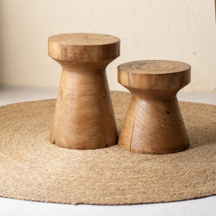 Solid Wood Stump Stool, Retro Style Coffee Table Ornaments, Tree Stump Root Carving Side Table, Tree Stump Bedside Table, Living Room Corner Table