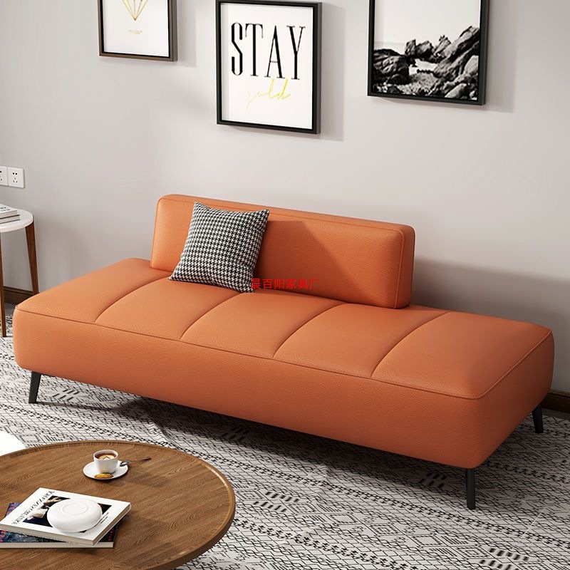 Sofa Living Room Small Apartment Nordic Technology Cloth Rental Bedroom Double Three Person Modern Simple Cat Claw Leather Sofa
