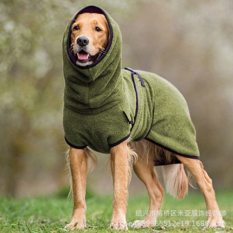 Europa y América nueva correa hebilla perro engrosada ropa de abrigo Amazon pullover ropa para perros de color sólido para mascotas