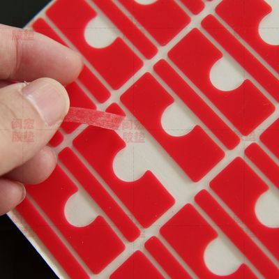 厂家定制红色单面背胶0.5mm厚硅胶垫手机支架笔记本支架懒人支架