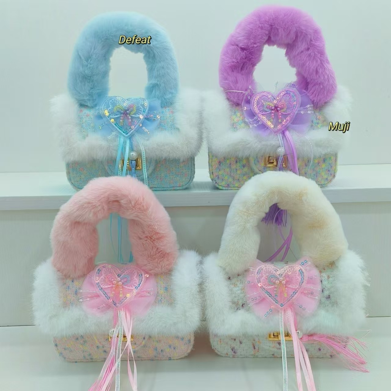 Bolsos de peluche de estilo nacional, bolsos de hombro para niños de moda extranjera, bolsos pequeños, bolsos de accesorios, bolsos de cambio