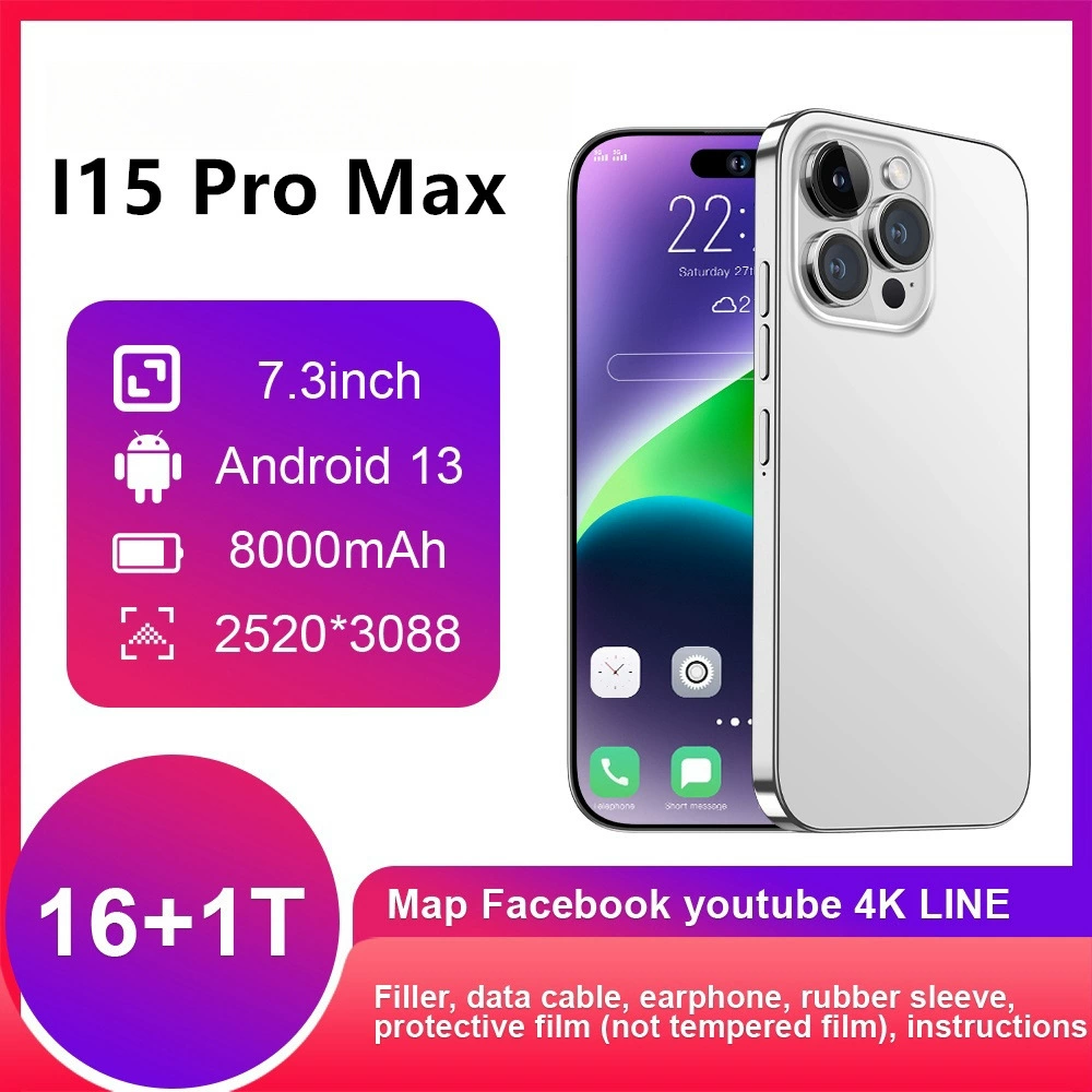 Умные часы, мобильный телефон, процессор Intel i15, i15pro max, 7.3 дюйма, широкий экран, 4G, поддержка всех сетевых стандартов