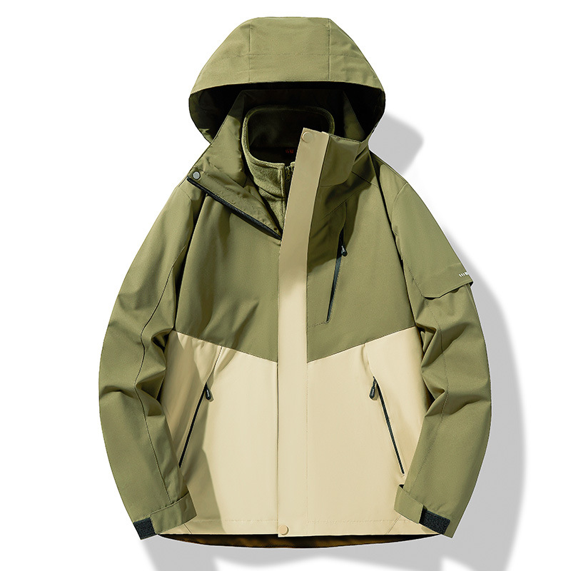 Trajes de asalto para hombres y mujeres 3 - en - 1 a prueba de salpicaduras 2025 nuevo tipo de chaqueta de terciopelo desmontable al aire libre abrigo de montaña