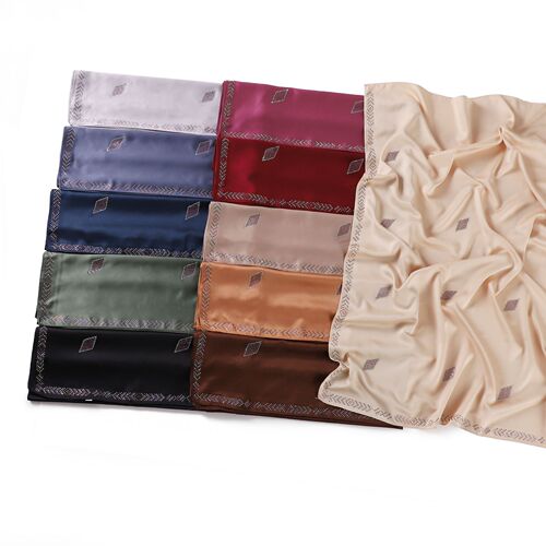 Pure Color 110x110 Square Scarf Simulated Silk Matte Satin Satin Bandana Scarf Solid Color Satin Head Scarf Fabric Shawl