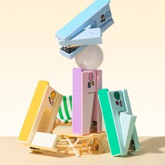 纽赛新品NS089-Q可旋转订书机便携式办公家用学生文具省力型