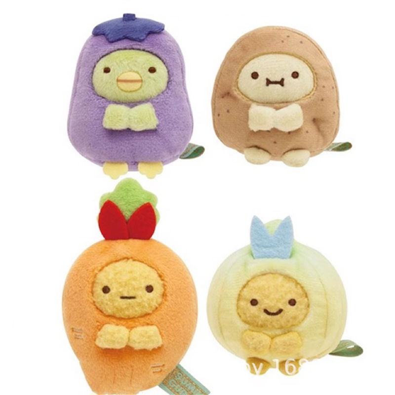 Cute Corner Creatures Picnic Kingdom Limited Edition Eggplant, Potato, Carrot, Onion Combination Plush Toy Keychain Cute Corner Creatures Picnic Kingdom Limited Edition Eggplant, Potato, Carrot, Onion Combination Plush Toy Keychain