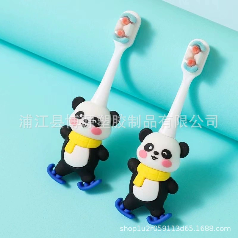Креативная милая мультяшная кукла, набор детских зубных щеток, детские туалетные принадлежности, набор зубных щеток из мягкой резины из ПВХ