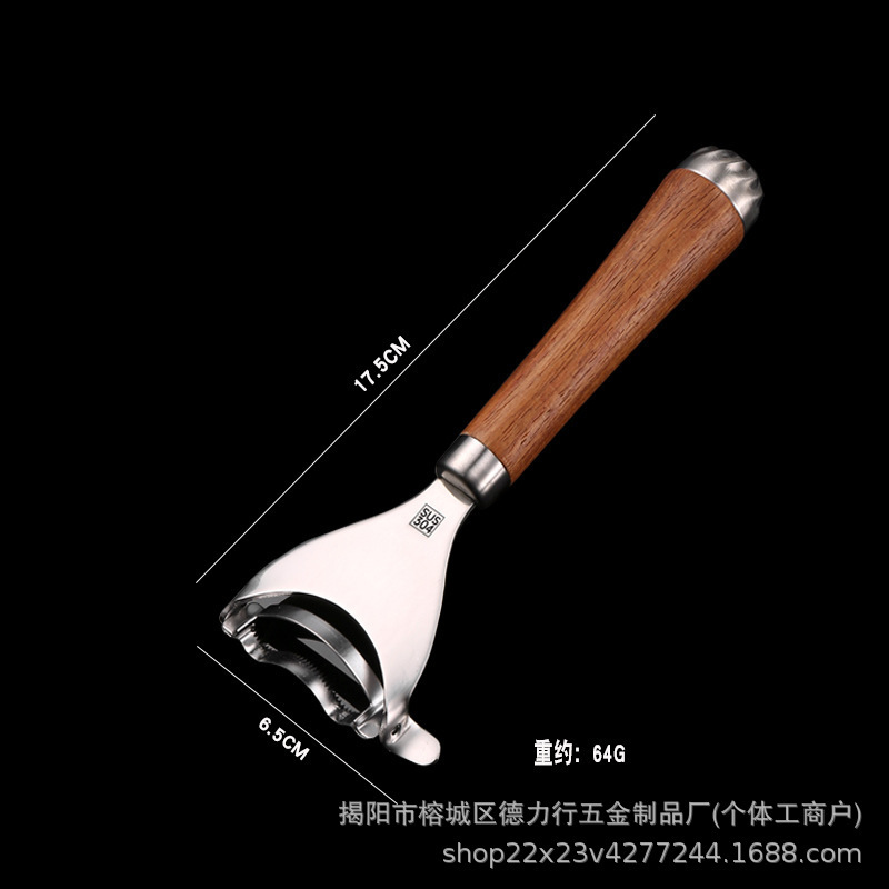 304不锈钢花梨木削皮刀 批发厨房工具多功能瓜果玉米刨丝土豆削皮|undefined