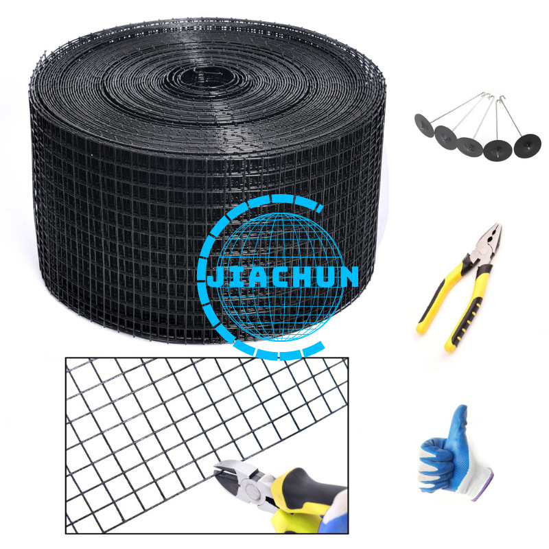 Plastic Dipped 1/2Inch Black Pvc Plastic Coated Solar Panel Anti-Bird Net Anti-Pigeon Net Roof Photovoltaic Panel Pigeon Net