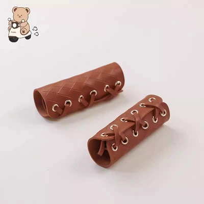 Outdoor Electric Rider Handlebar Cover, Universal for All Seasons, Sweat-Absorbent, Non-Slip, Battery Car Grip Cover, Sun Protection, Breathable Handlebar Cover (Handlehold cover) - a-pair-of-brown-diamond-shaped-handlebar-covers-anti-slip-and-heat-insulating-other